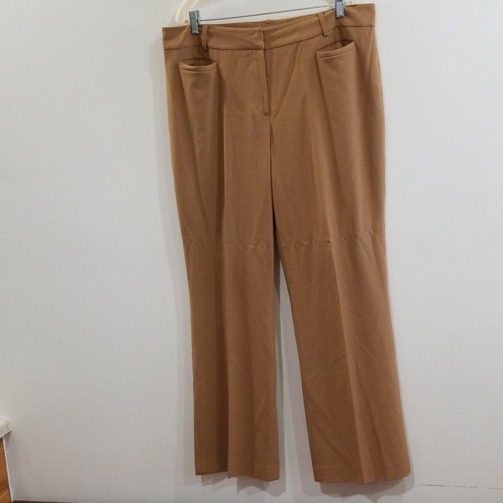 Focus 2000 tan stain resistant dress slacks